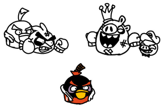 Scrapped Punch-Out!! bird designs